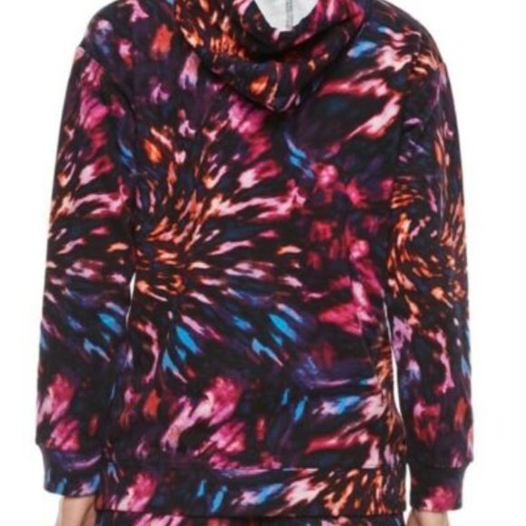 Juicy Couture | Women's Black Tie Dye French Terry Long Sleeve Hoodie XS - Picture 3 of 9